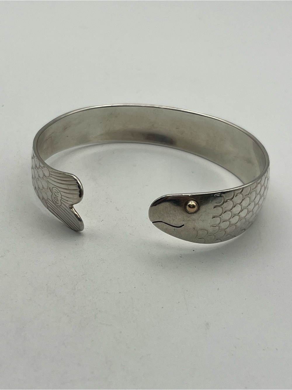 Eden Hand Arts herring cuff bracelet 14k & sterling silver Large Cape Cod - Picture 2 of 16